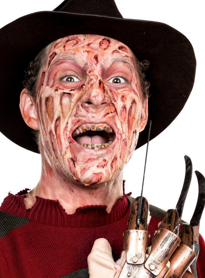 Maskworld Theaterschminke Make-up Set Freddy, Halloween Schminkset mit optimal aufeinander abgestimmten Komponenten