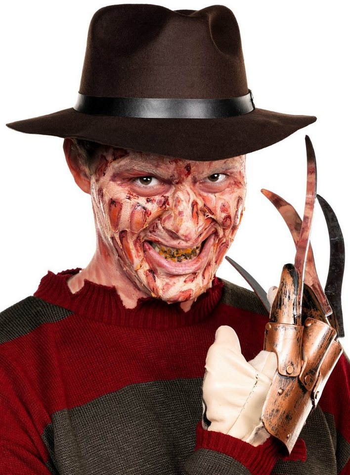 Maskworld Theaterschminke Make-up Set Freddy, Halloween Schminkset mit optimal aufeinander abgestimmten Komponenten Bild 4