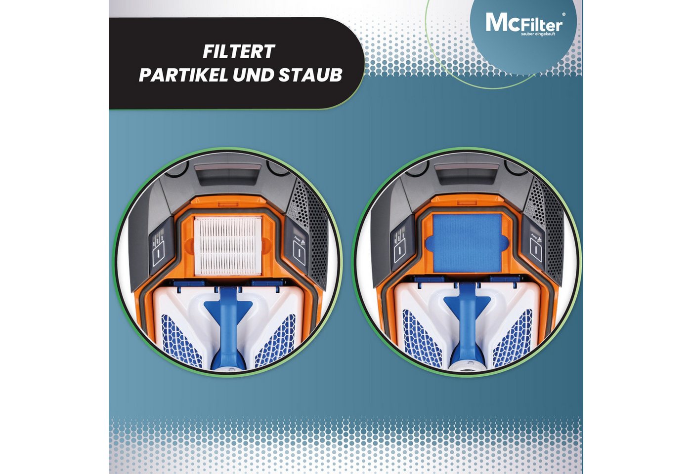 McFilter Filter-Set 10-teilig, Hygienefilter Abluftfilter, Zubehör für Thomas Multi Clean, X7 AQUA+, Multi Clean X10, Alternative für Filterset 99 (787241)