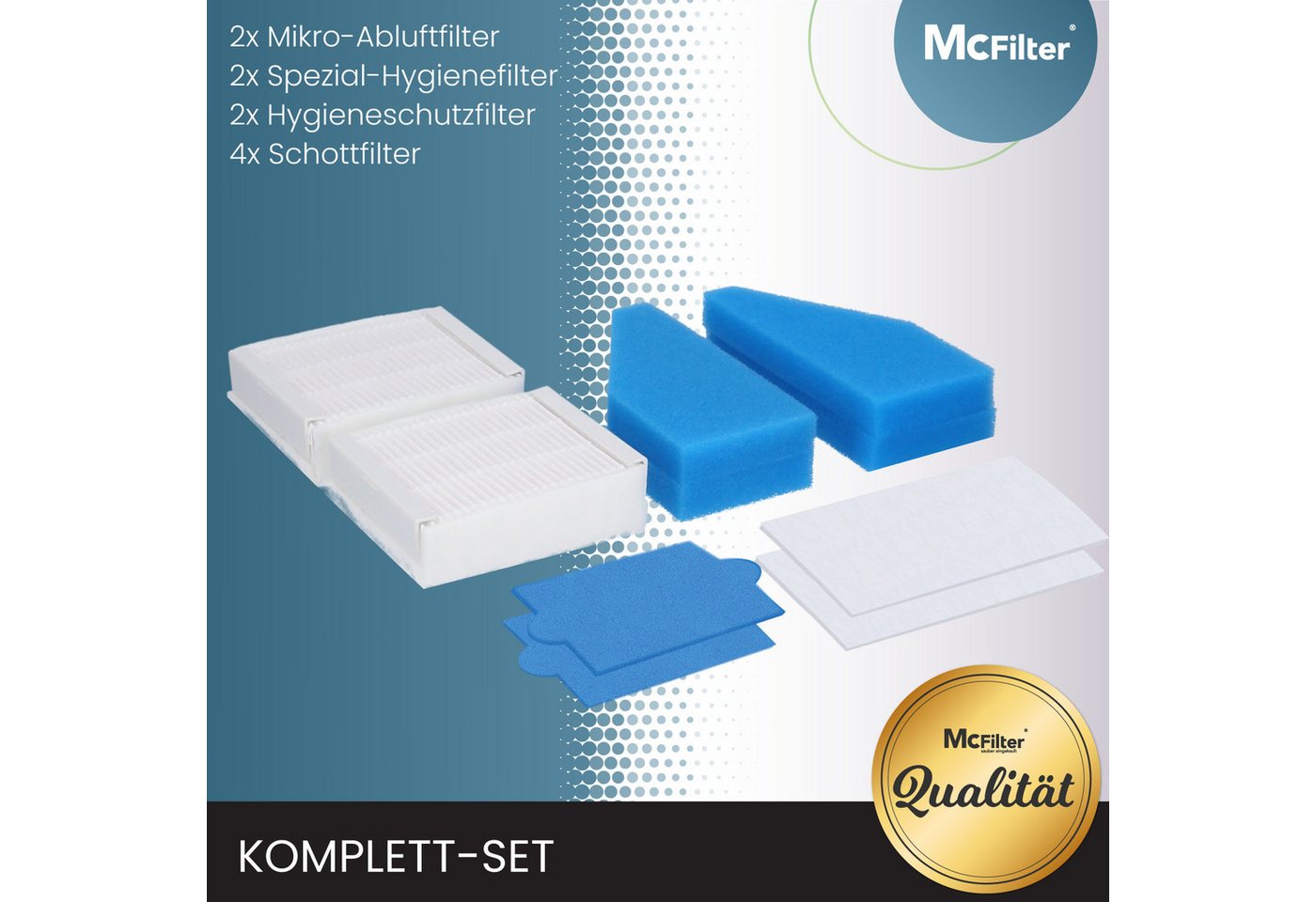 McFilter Filter-Set 10-teilig, Hygienefilter Abluftfilter, Zubehör für Thomas Multi Clean, X7 AQUA+, Multi Clean X10, Alternative für Filterset 99 (787241) Bild 2