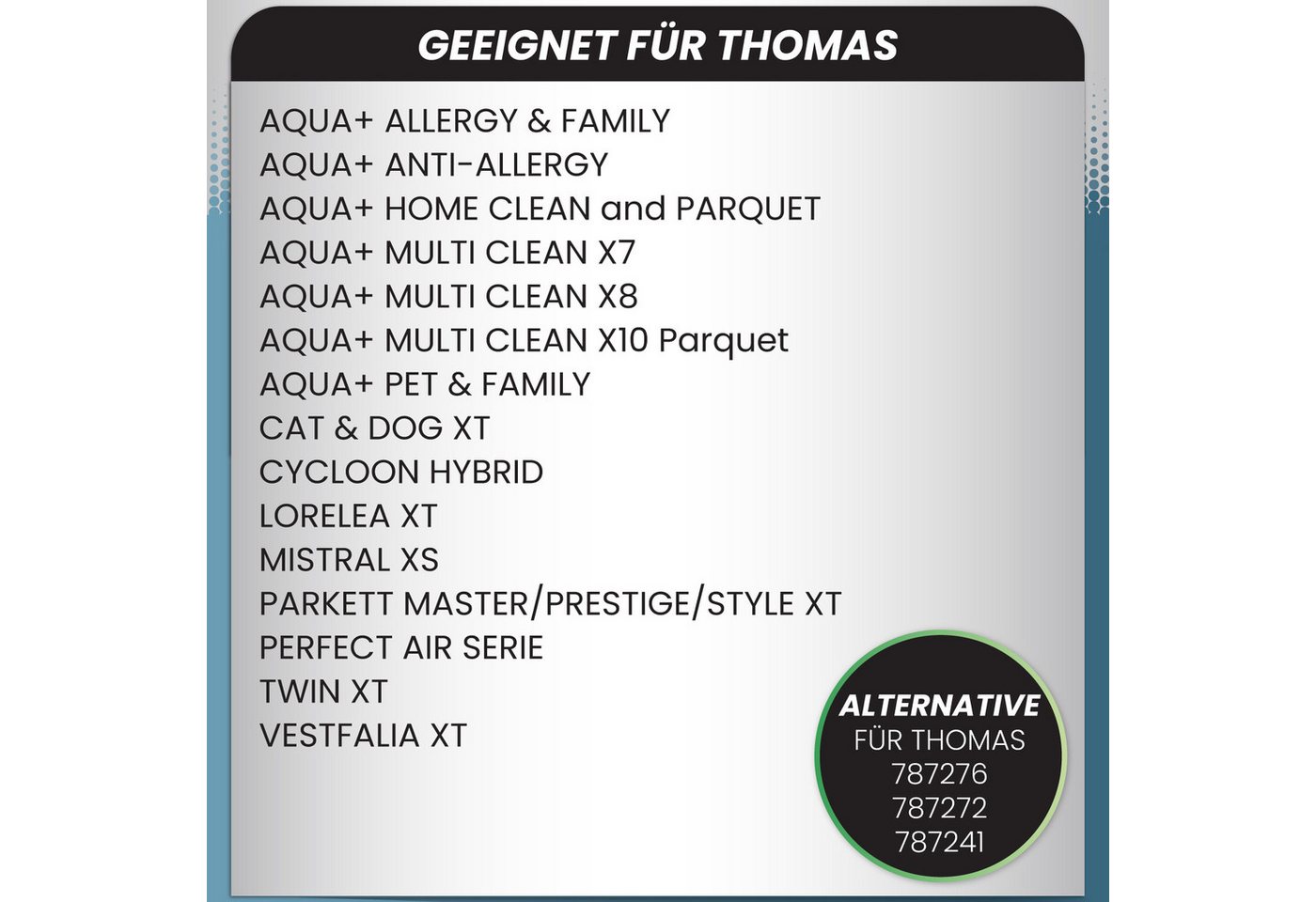 McFilter Filter-Set 10-teilig, Hygienefilter Abluftfilter, Zubehör für Thomas Multi Clean, X7 AQUA+, Multi Clean X10, Alternative für Filterset 99 (787241) Bild 4