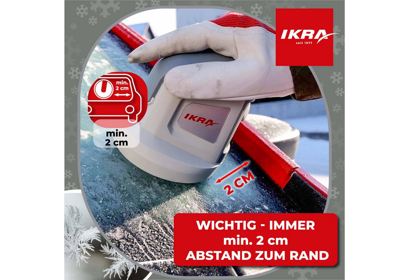 ikra GmbH Eiskratzer IAEK 74 Akku (7,4 Volt, 2,0 Ah) & Lader, rotierende Scheibe, Kunststoffklingen Bild 4