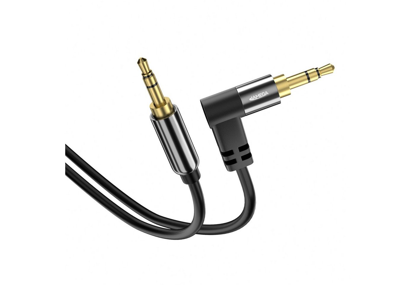 JAMEGA AUX Kabel 3,5mm 90° Winkel - Variation Audio-Kabel, Aux Klinkenstecker, Klinkenstecker (150 cm) Bild 3