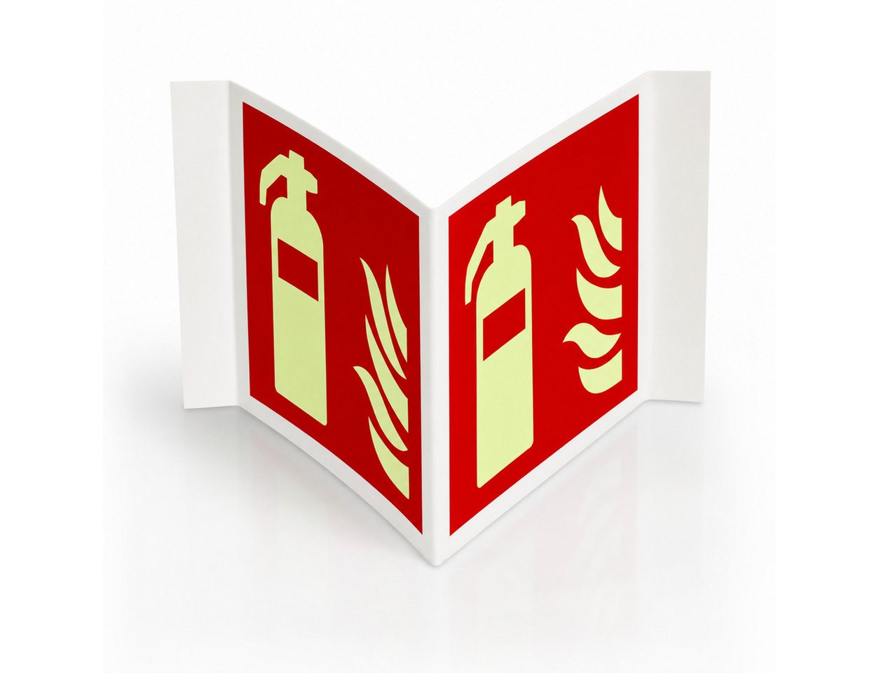 FireMat Warnschild Winkelschild Naselschild Brandschutzzeichen Feuerlöscher ISO 7010 Bild 3