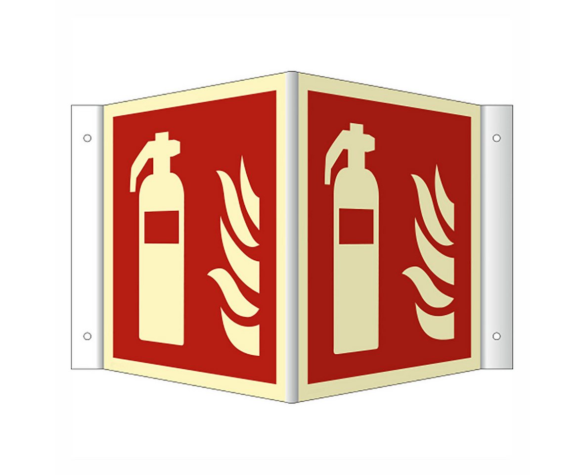 FireMat Warnschild Winkelschild Naselschild Brandschutzzeichen Feuerlöscher ISO 7010 Bild 4