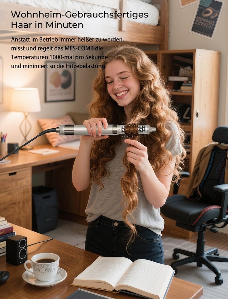 Rolipo Multihaarstyler 5-in-1 Airstyler Hairstyler-Set ohne Hitzeschäden 110000 U/min, Coanda-Technologie, Lockenstab-Set, Ionen-Technologie frizzfreies Haar Bild 2