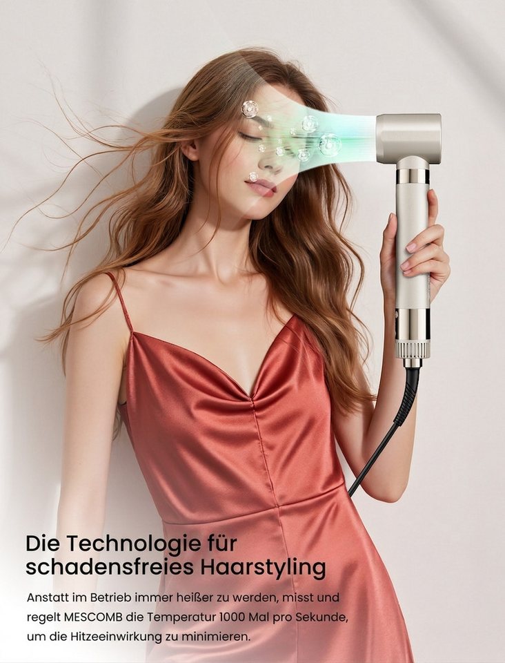 Rolipo Multihaarstyler 5-in-1 Airstyler Hairstyler-Set ohne Hitzeschäden 110000 U/min, Coanda-Technologie, Lockenstab-Set, Ionen-Technologie frizzfreies Haar Bild 5