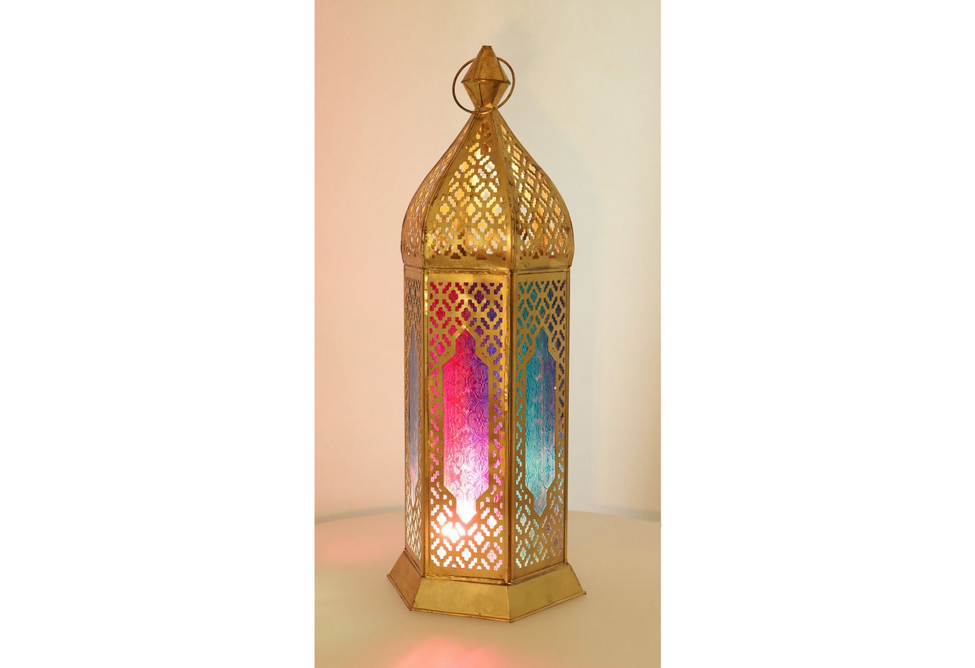 Guru-Shop Laterne Große Orientalische Metall/Glas Laterne in.. Bild 2