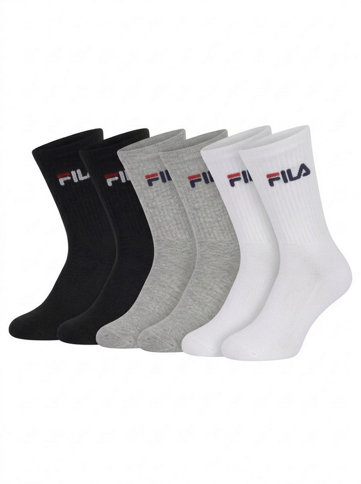 Fila Tennissocken UNISEX CREW TENNIS FULL TERRY SOCKS (6 Paar) Sportsocken, flache Zehennaht Bild 2
