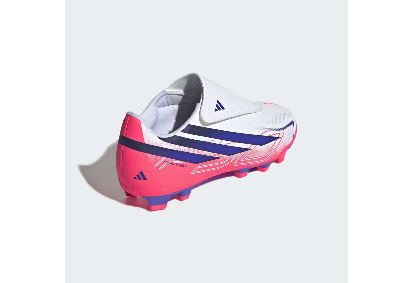 adidas Performance F50 HYPERFAST CLUB KIDS, KLETTVERSCHLUSS, FESTE BÖDEN/MULTI GROUND Fußballschuh (für Kinder & Jugendliche) für viele verschiedene Böden geeignet Bild 4