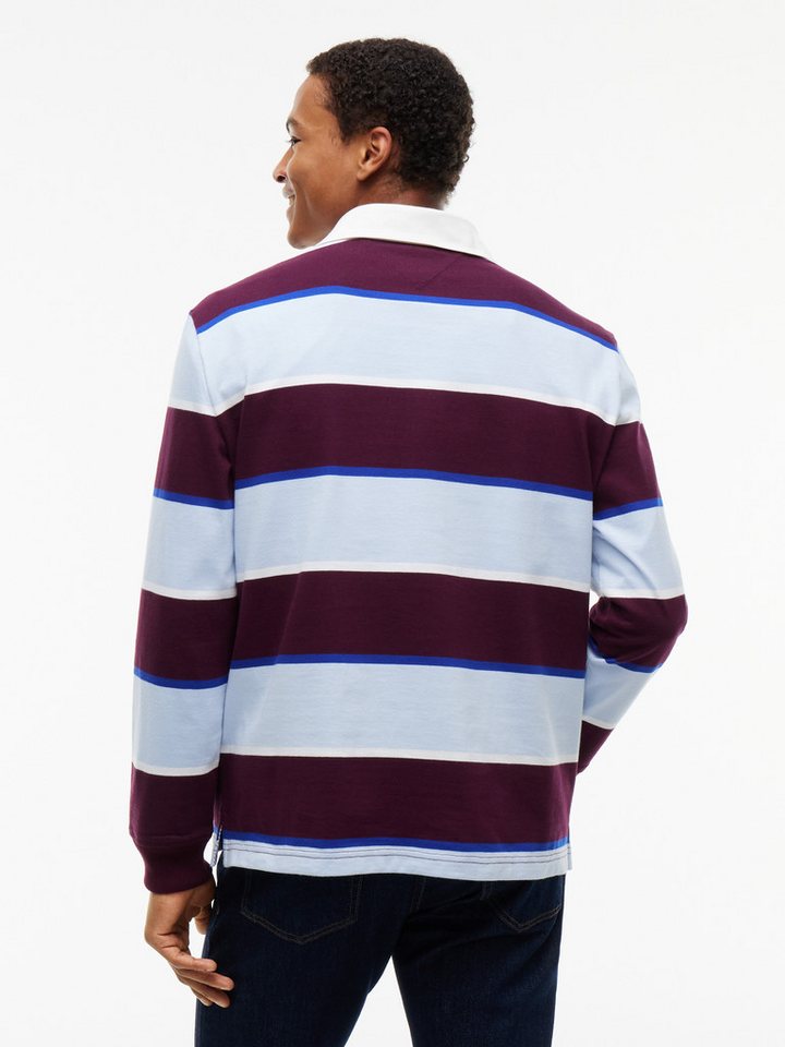 Tommy Jeans Rugbyshirt TJM STRIPED RUGBY Relaxed Fit mit Tommy-Badge Bild 3