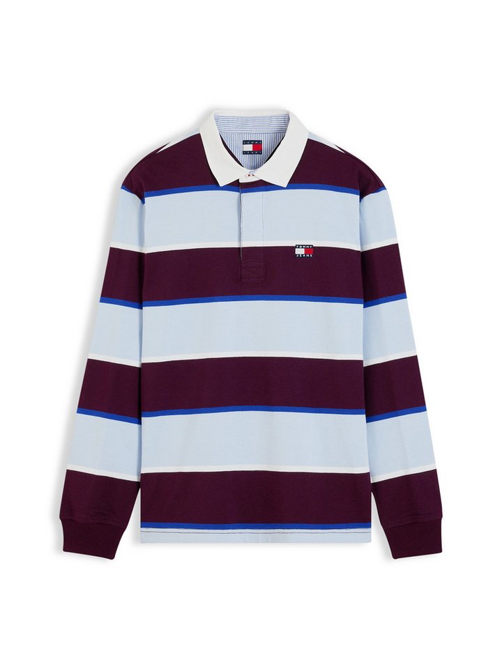 Tommy Jeans Rugbyshirt TJM STRIPED RUGBY Relaxed Fit mit Tommy-Badge Bild 4