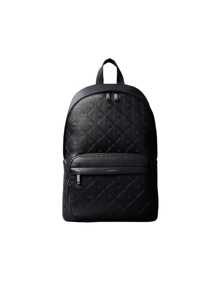 Calvin Klein Rucksack EMBLEM AOP DEBOSS ROUND BACKPACK, Unisex Cityrucksack, Freizeitrucksack mit fortlaufenden CK-Logos Bild 4