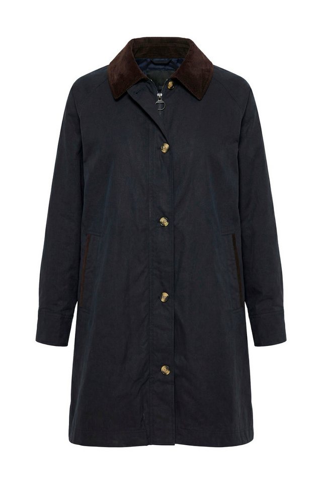 Ulla Popken Outdoorjacke Barnjacket Cordkragen A-Linie Chambray-Futter Bild 3