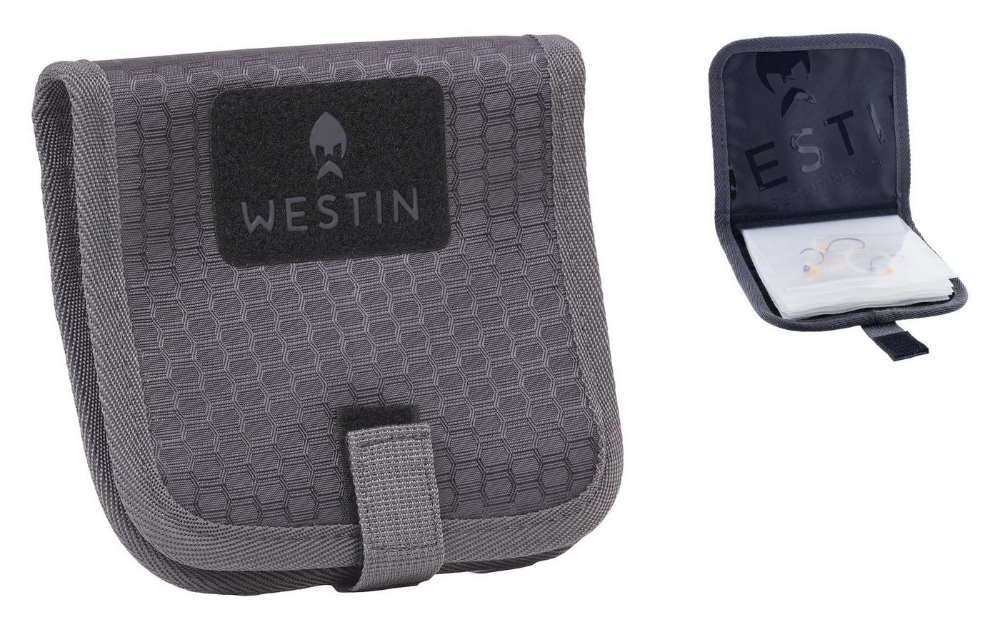 Westin Fishing Aufbewahrungstasche Rig - Vorfachtasche W4 Wallet Fold Plus - mit 6 PE Taschen - Angeln (7-tlg), 6 herausnehmbare PE-Taschen Bild 4
