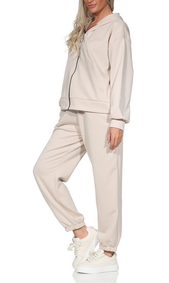 simaranda Jogginganzug Damen Jogginganzug 618 36-42 Beige Bild 3