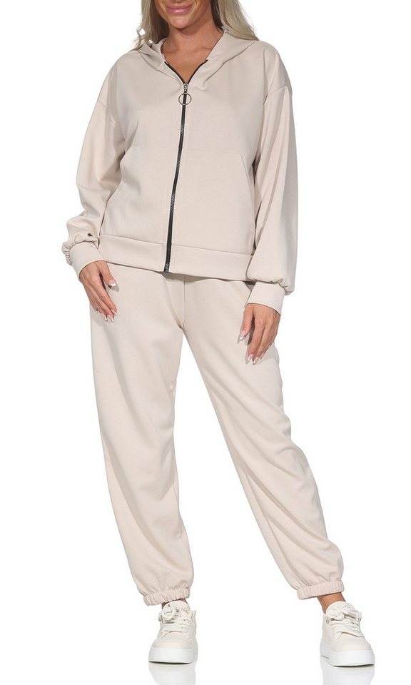 simaranda Jogginganzug Damen Jogginganzug 618 36-42 Beige Bild 4