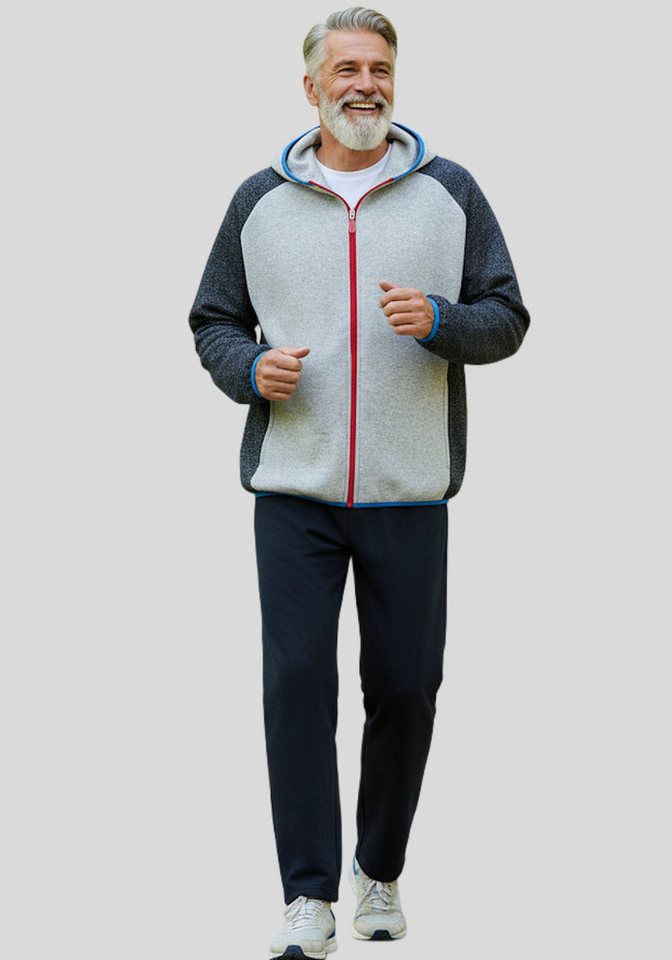 Herbold Sportswear Jogginganzug Herren Hoodie Jogger Trainingsanzug Freizeitanzug mit Kapuze (2-tlg), Warmes Sweat-Material, flauschig angeraute Innenseite, Herbst Winter Bild 5