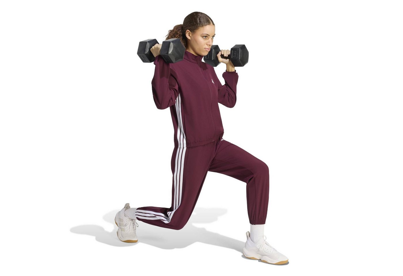 adidas Performance Trainingsjacke WE 3S WOVEN JKT MAROON/WHITE