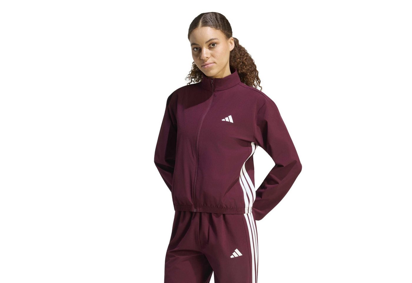 adidas Performance Trainingsjacke WE 3S WOVEN JKT MAROON/WHITE Bild 2