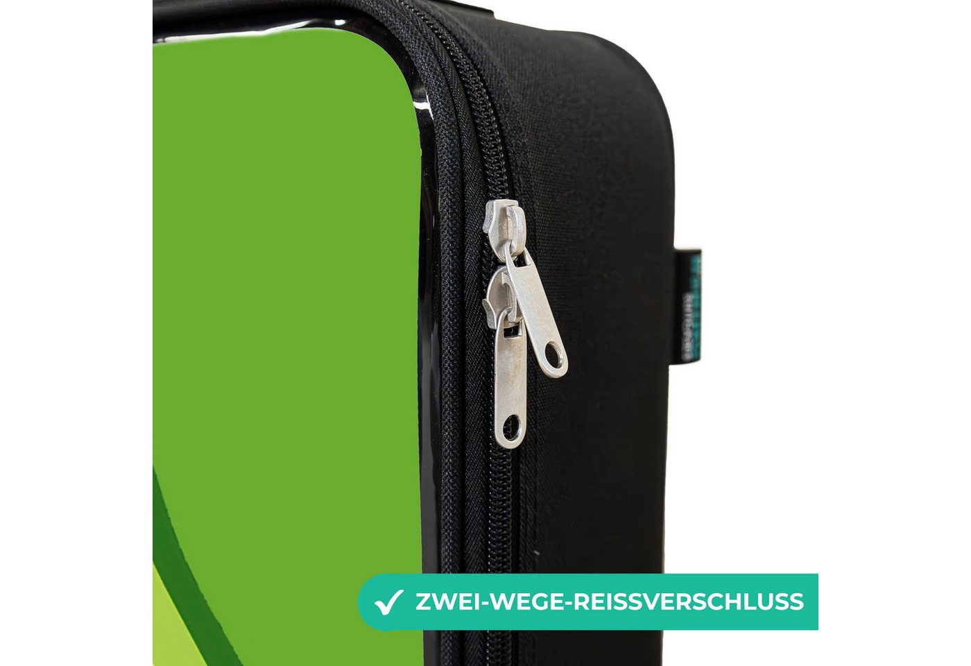 NoBoringSuitcases.com© Kinderkoffer mit leuchtende Räder - Kawai - Avocado - Grün, 2 Rollen, Kinder Koffer Klein, Trolley Handgepäck, Reisekoffer Bild 5