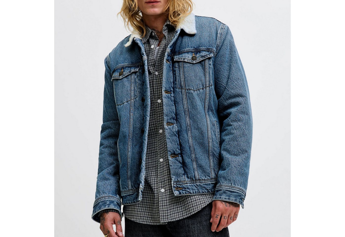 Jack & Jones Outdoorjacke JJIJEAN JJJACKET W. Sherpa AKM 024 SN innen gefüttert Bild 3