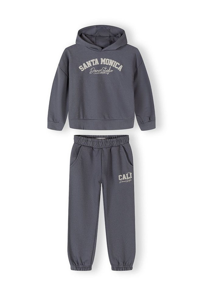 MINOTI Jogginganzug für Mädchen, Sweatanzug 2-tlg. mit Kapuze und Schriftzug (Set, 2-tlg., Hoodie, Hose) Bild 4