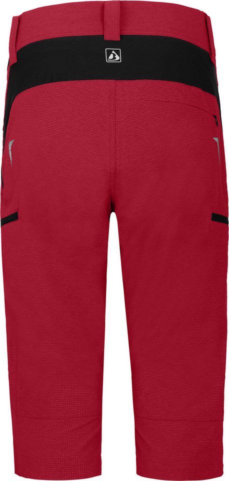 Bergson Fahrradhose VINA Capri Damen 3/4 Radhose 2in1, mit gepolsterter Innenhose, Normalgrößen, rot Bild 4