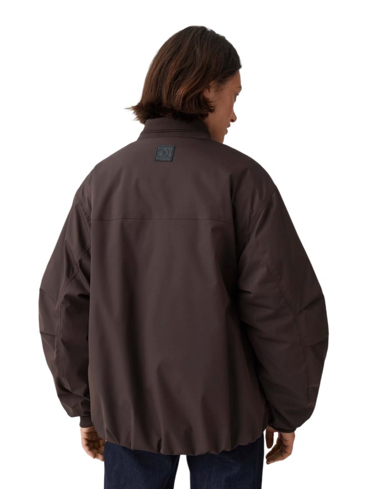 OPUS Kurzjacke braun,Outdoor,Polyester,Unifarben,Collegekragen,Langarm,Oversized