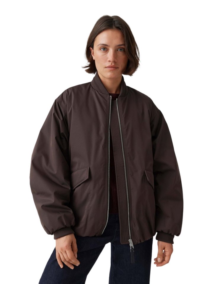 OPUS Kurzjacke braun,Outdoor,Polyester,Unifarben,Collegekragen,Langarm,Oversized Bild 3