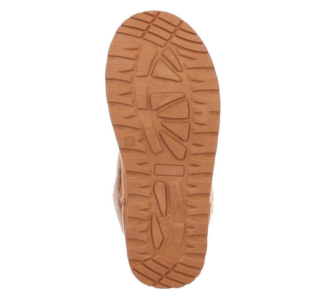 Ital-Design Damen Snowboots Freizeit Snowboots (88460407) Flach Flache Stiefeletten in Camel Bild 3