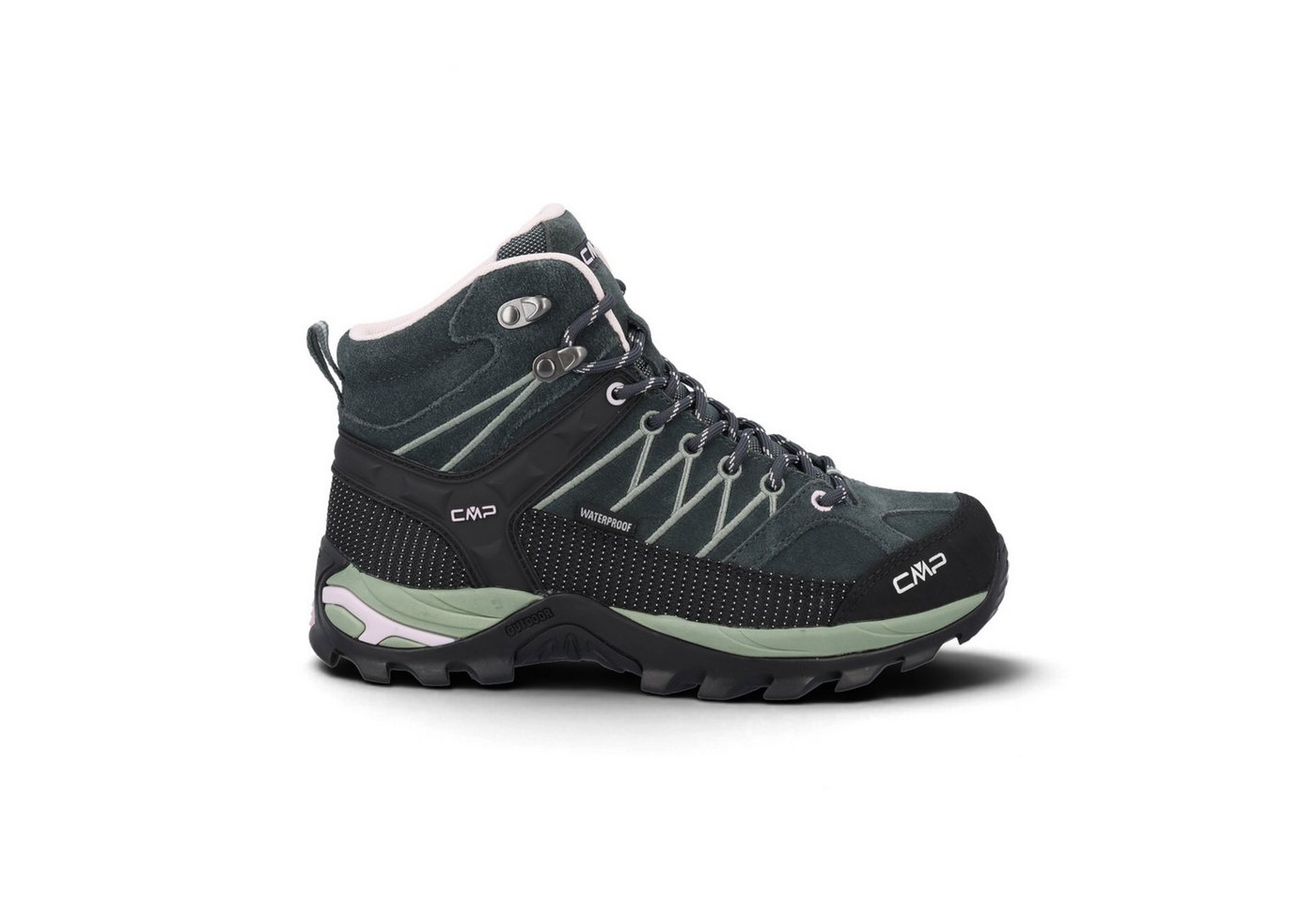 CMP Rigel Mid WP (Trekking, wasserdicht) dunkelgrün/pink Damen Wanderschuh Bild 3
