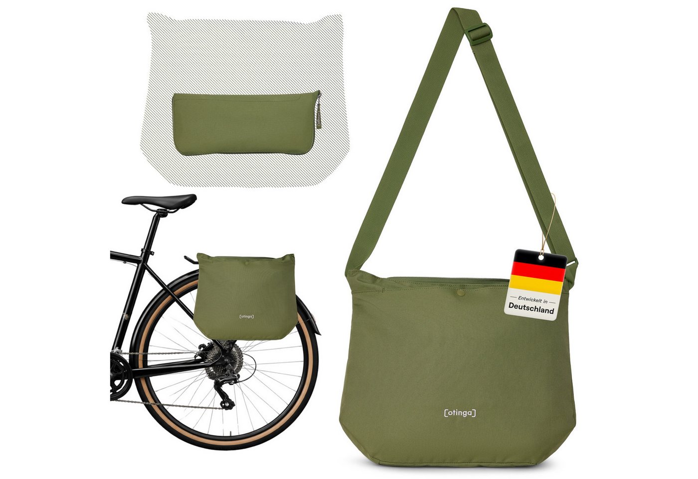 otinga Fahrradtasche - Shopper, Moderne Einkaufstasche, wasserdichte Fahrradtasche Bild 5