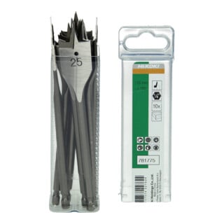 HiKOKI Flachholzbohrer 8 x 150 mm 1/4" Sechskant 10er Set