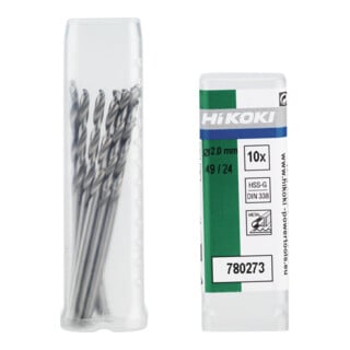 HiKOKI Metallbohrer HSS-G DIN 338 2,0 x 24/49 mm 10er Set