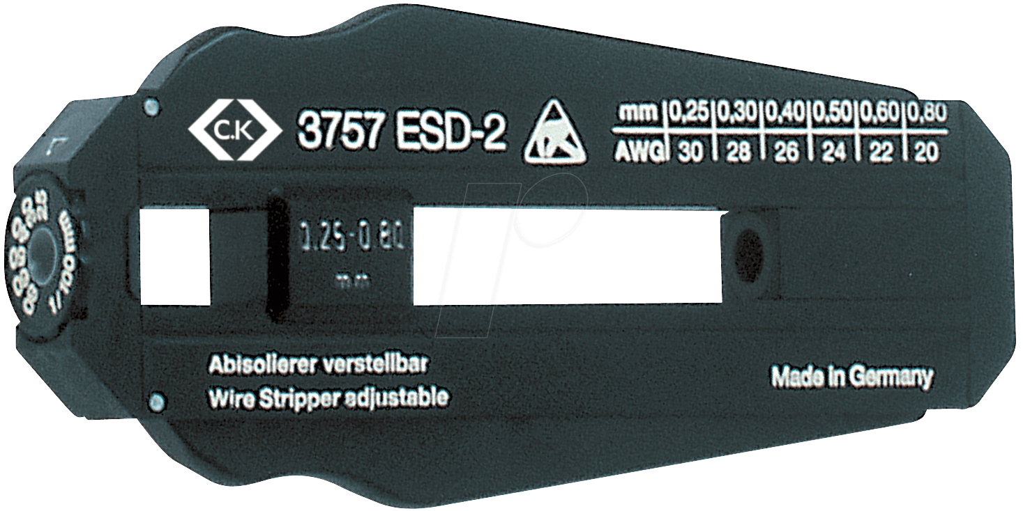 CK T3757ESD2 - ESD Abisolierwerkzeug, Rundkabel, 140 mm