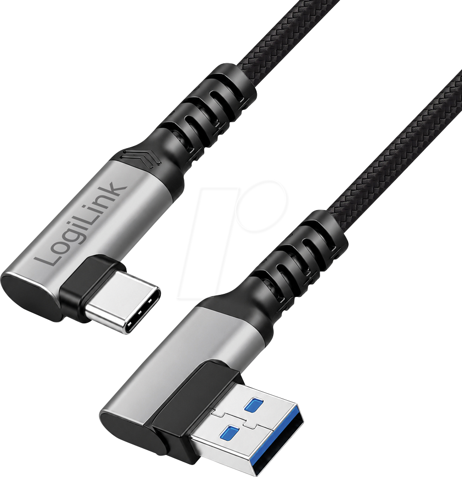 LOGILINK CU0472 - Sync- & Ladekabel, USB-A / USB-C, 90°, 5 Gb/s, 1,5 m