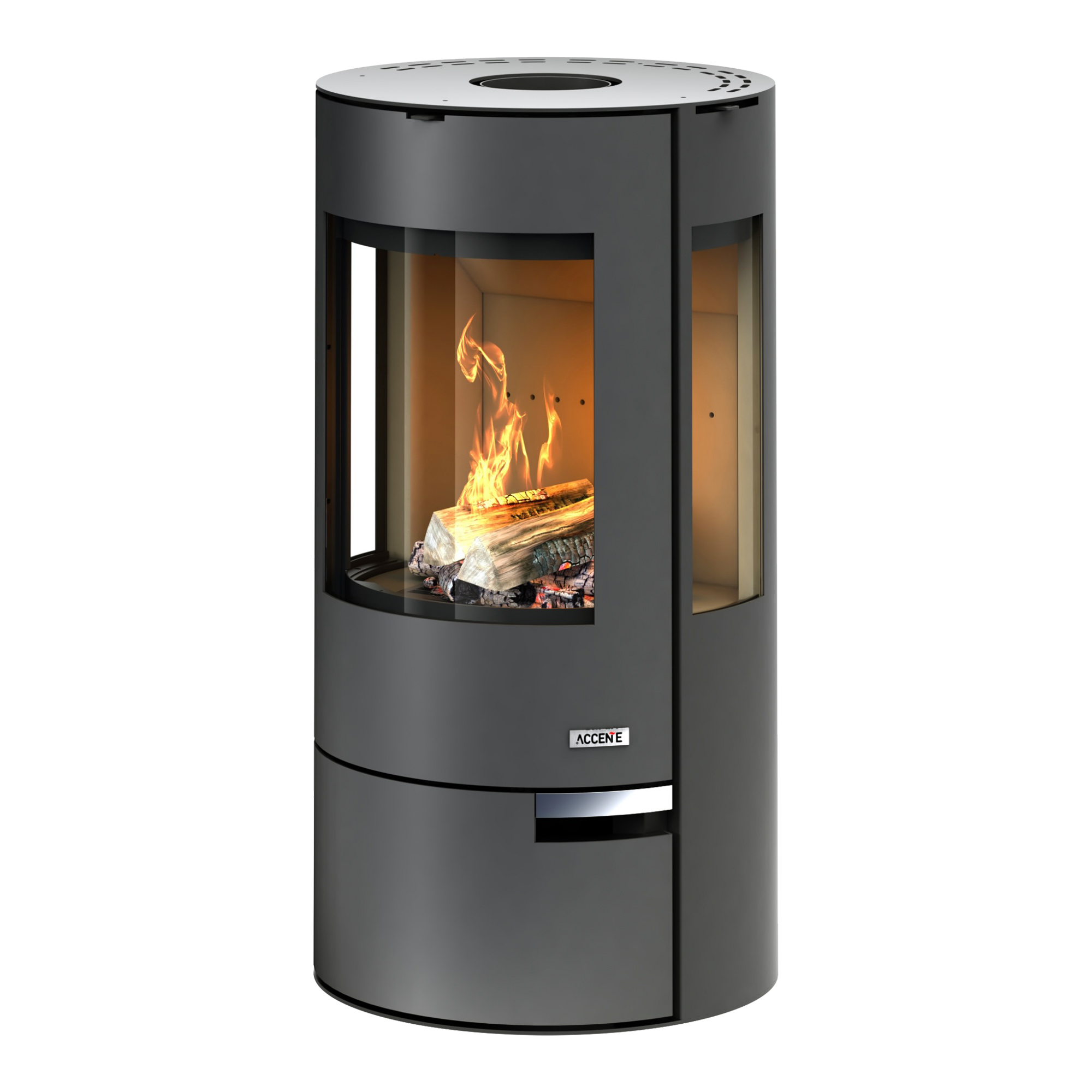 Accente International Kaminofen 'Alster Tri' schwarz 11 kW