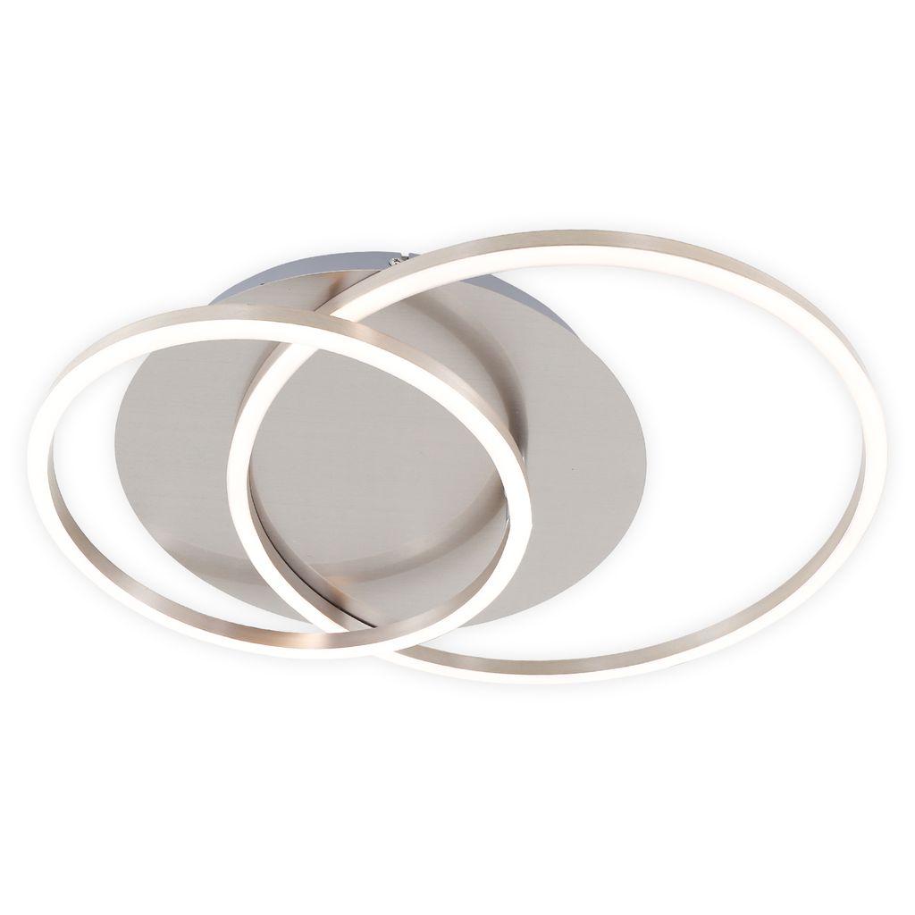 Briloner - Led Deckenleuchte Dimmbar Memoryfunktion Drehbar Ø30cm 40w Silber