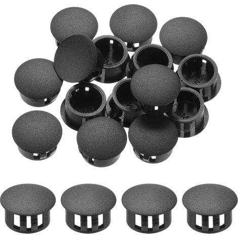 Xepho 32 Stück 16 Mm Schwarze Kunststoff-lochstopfen, Versenkte Paneel-lochstopfen, Einsatzkappen Zur Befestigung Von Lochrohren An Möbeln Und Schränken
