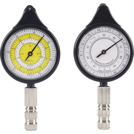 Xepho 2 Stück Kartenentfernungsmesser, Kilometerzähler, Multifunktionskompass, Kurvenmesser, Opisometer, Kurvenmesser