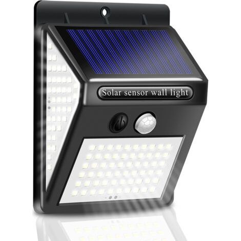 Vurahome - Lampe Solaire Extérieur, 50 Led Lumière Solaire Ip65 Etanche Projecteur Led Extérieur Avec Détecteur De Mouvement, Éclairage Mural De Sécurité Sans Fil Pour Jardin - Éclairage 270°