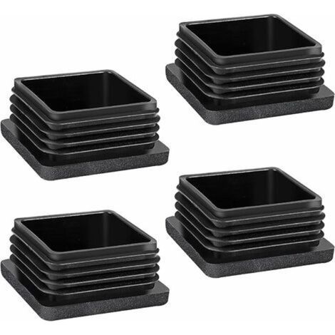 Xepho Stuhlbeinkappen, 4 Stück, 30 X 30 Mm Vierkantrohrkappen Für Metallrohre, Stühle, Sofas, Tische Und Regale