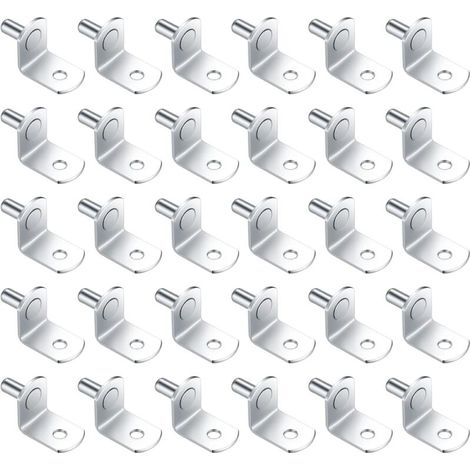Xepho 30 Stück Metall-regalhalterungsstifte, 5 Mm L-förmige Winkelverbinder Für Möbel, Schränke, Regale