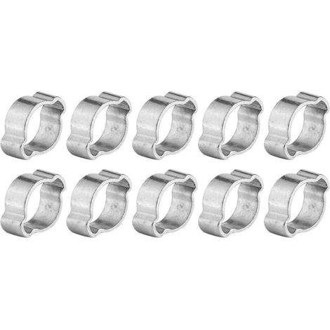 Xepho 10 Stück Edelstahl-schlauchschellen, Verstellbare Edelstahl-schlauchschellen, Doppelohr-o-clips, Schlauchschellen (9-11 Mm)