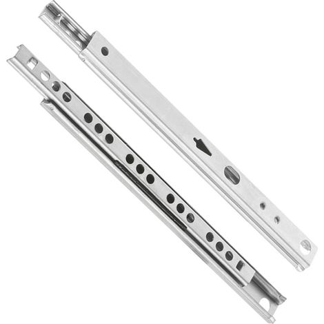Xepho 2 X Schubladenschienen - Schubladenschienen - 17 Mm X 278 Mm - Ausziehbare Schubladenschiene - Ausziehbare Schiene - Teilauszugsschienen Aus Verzinktem Stahl (1 Paar)