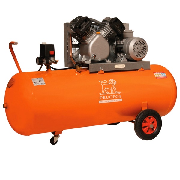 Kolbenkompressor 2,2 Kw - 150 Liter - 25 M3/h - 400v Drehstrom - V-zweizylinder - Peugeot Professionals - Pcap150vt25