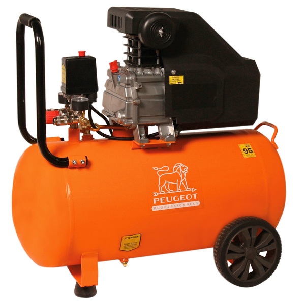 Kolbenkompressor 1,82 Kw - 50 Liter - 13 M3/h - 230 V - Einkolben - Peugeot Professionnels - Pcap5vm13