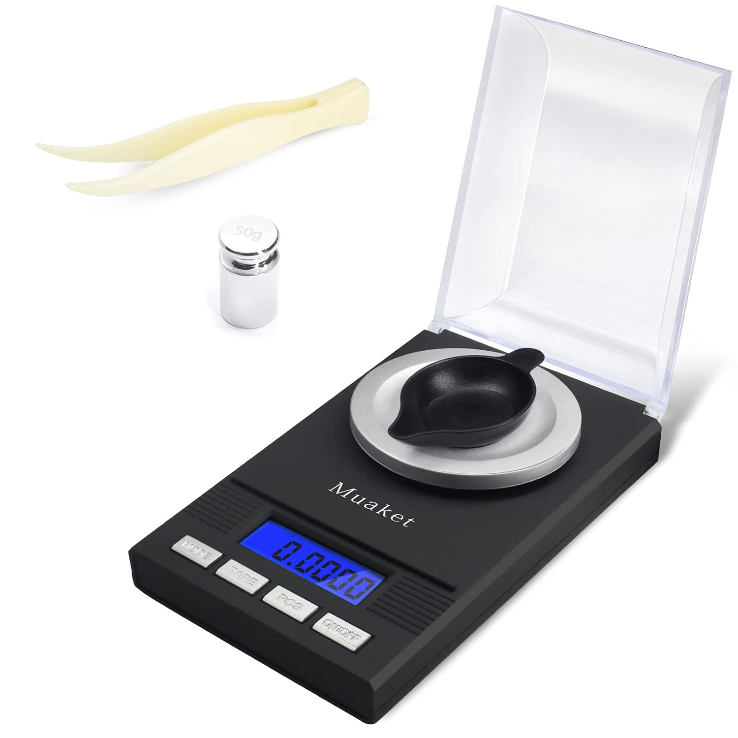 Balance De Precision Milligrammes 50g X 0.001g, Balance De Bijoux Electronique Avec Affichage À Led Échelle, Multifonction, Cuisine, Poche Avec Poids D'Étalonnage