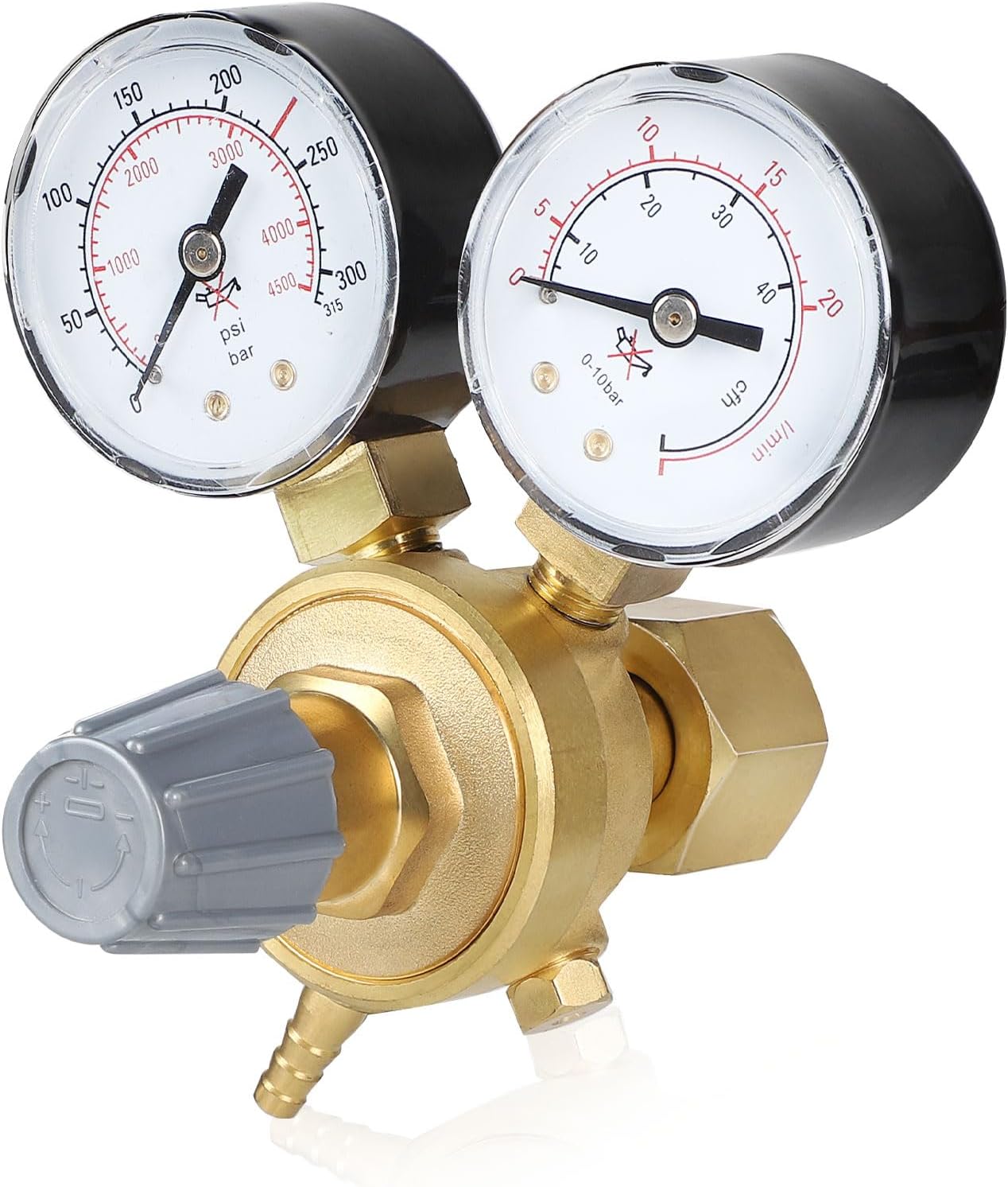 Réducteur De Pression Argon/co2 Pour Gaz De Protection Mig Mag Wig Tig Soudure 315 Bar Raccord W21,8 X 1/14" Regulateur De Pression Argon